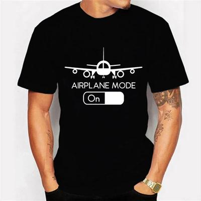 Pilot Létající Režim Letadlo Pánské Letní Harajuku Trička Nadměrná Hip Hop Streetwear Světelná Novinka Trička Topy Trička