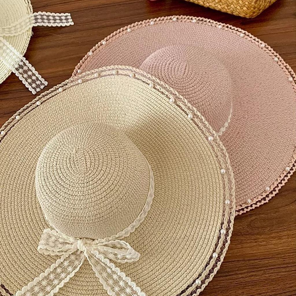 Ladies' Bow Lace Hat Beach Hat Sun Hat