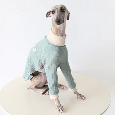 XS-XXL Vêtement d'intérieur doux à deux pattes en bambou vert printanier pour Whippet & Chien de petite à moyenne taille Lévrier Italien Combinaisons Vêtements Chemises
