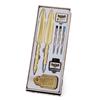 Vintage Gold Feather Fountain Pen Set - British Style Creative Christmas Gift
