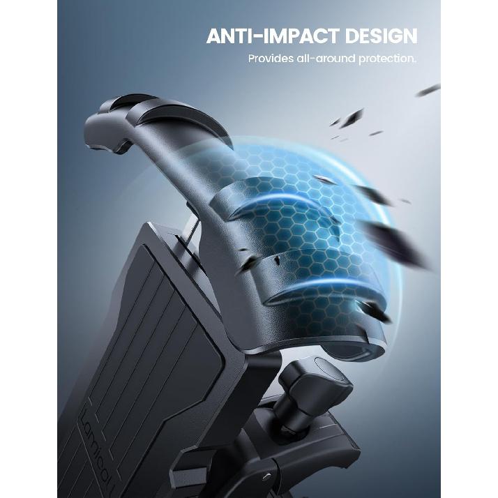 Lamicall Bike Phone Holder Mount - Motorcycle Handlebar Phone Mount Clamp, One Hand Operation, ATV Scooter Phone Clip for iPhone Air 17 16 15 Pro Max