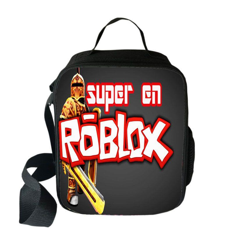 Spacious Roblox Insulated Lunch Bag For Kids With Adjustable Shoulder Strap