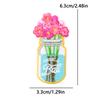 Pink Disco Ball Cowgirl Embroidery Patch Iron On Cute Cartoon Design for Denim Jacket Party Wear Kawaii Western Theme Badges