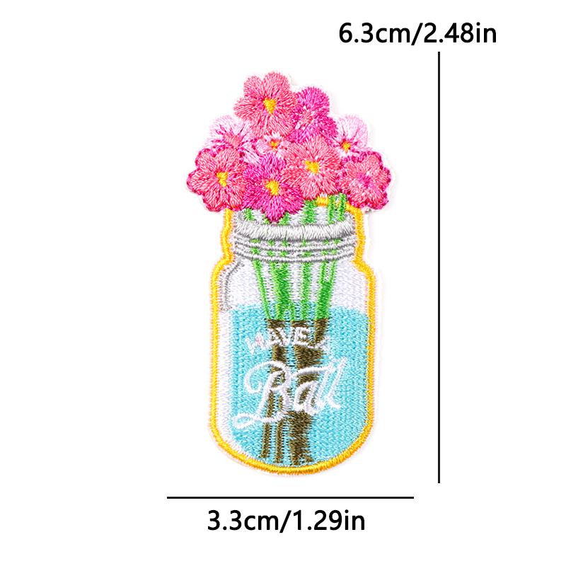Pink Disco Ball Cowgirl Embroidery Patch Iron On Cute Cartoon Design for Denim Jacket Party Wear Kawaii Western Theme Badges