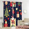 2 Stück, Vorhänge Weihnachtsbaum Weihnachtsmann Geschenk Sterne Modern Moderne Vorhänge Polyester Einfach zu installieren Vorhänge Geschenke Perfekt für Küche