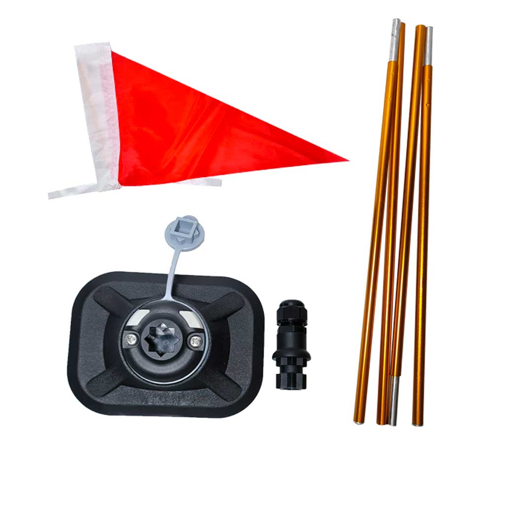 Inflatable PVC Boat Watercraft Electronics GPS Fish Finder Camera Mount Kayak Ball Base Safety Flag Mount Kit DIY Pad 7