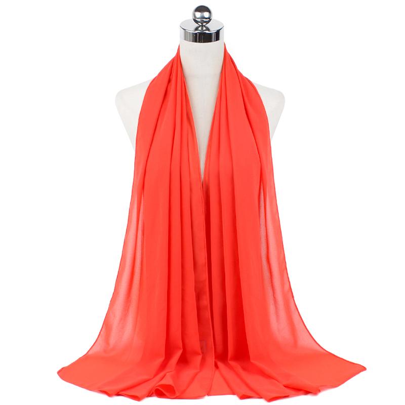 Women Muslim Chiffon Hijab Scarf Shawls Modal Cotton Jersey Hijabs Plain Soft for Ramadan Lady Voile Head Wraps Islamic Turban