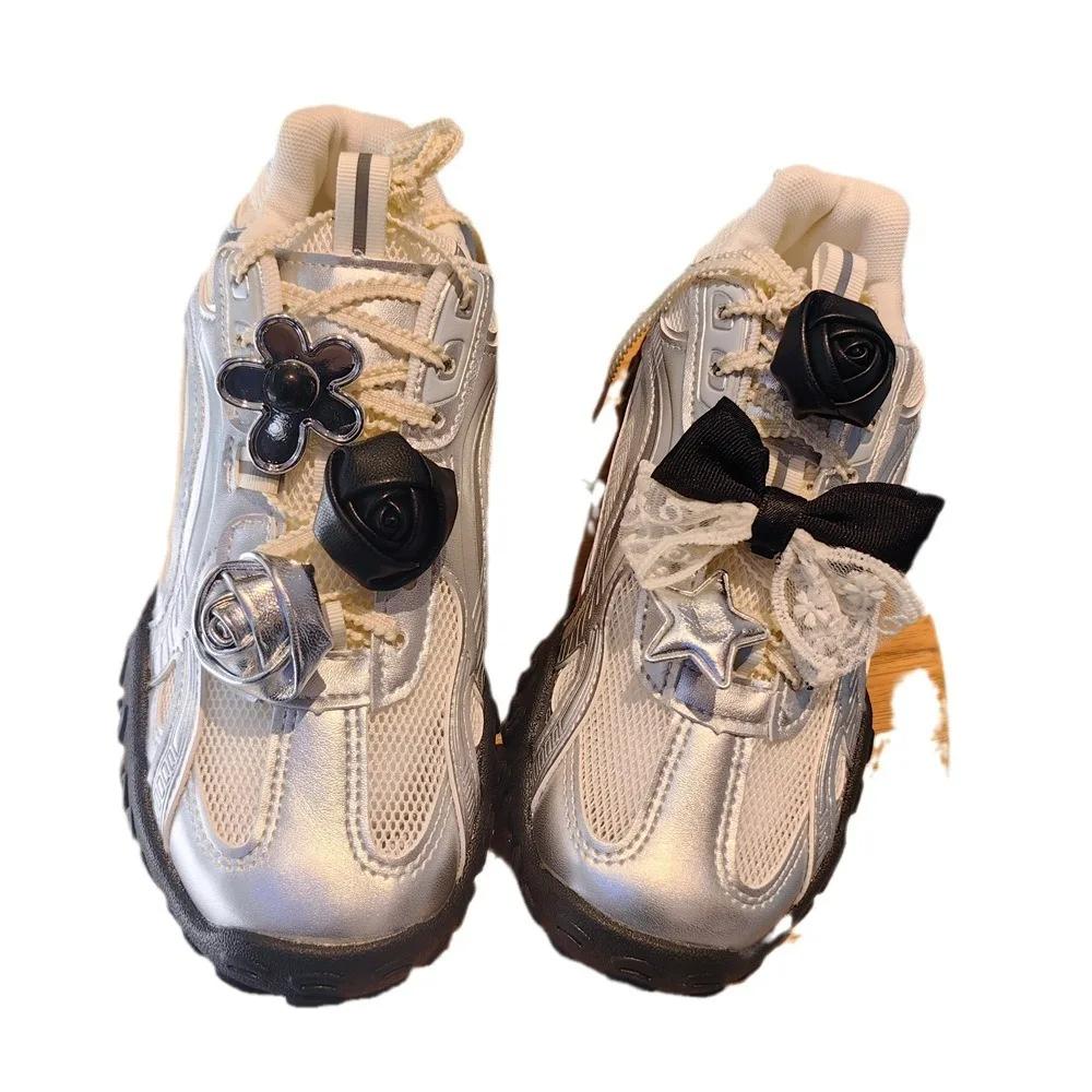 Fashion Shoelaces Charms for Sneakers Decorative Shoe Flower Buckle Y2K Sweet Premium Decorative Shoe Charm Accessories 1PCS