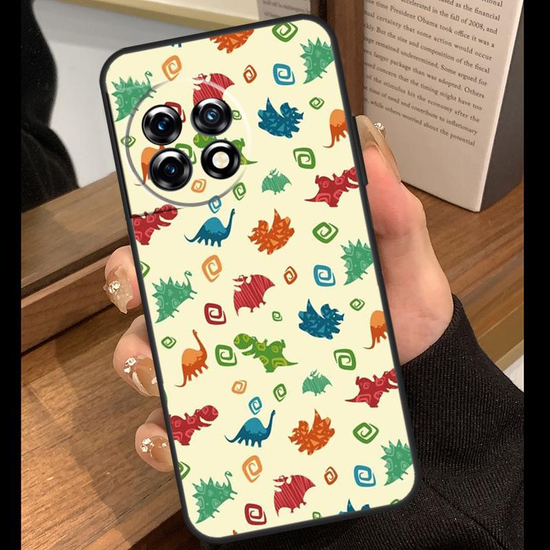 

Skeleton Dinosaur Pattern Case For OnePlus 15 R 13T 13R 12R 10T 8T 13 12 11 9 10 Pro Nord 5 CE 4 2 3 Lite N20 N30 Cover OnePlus 12R