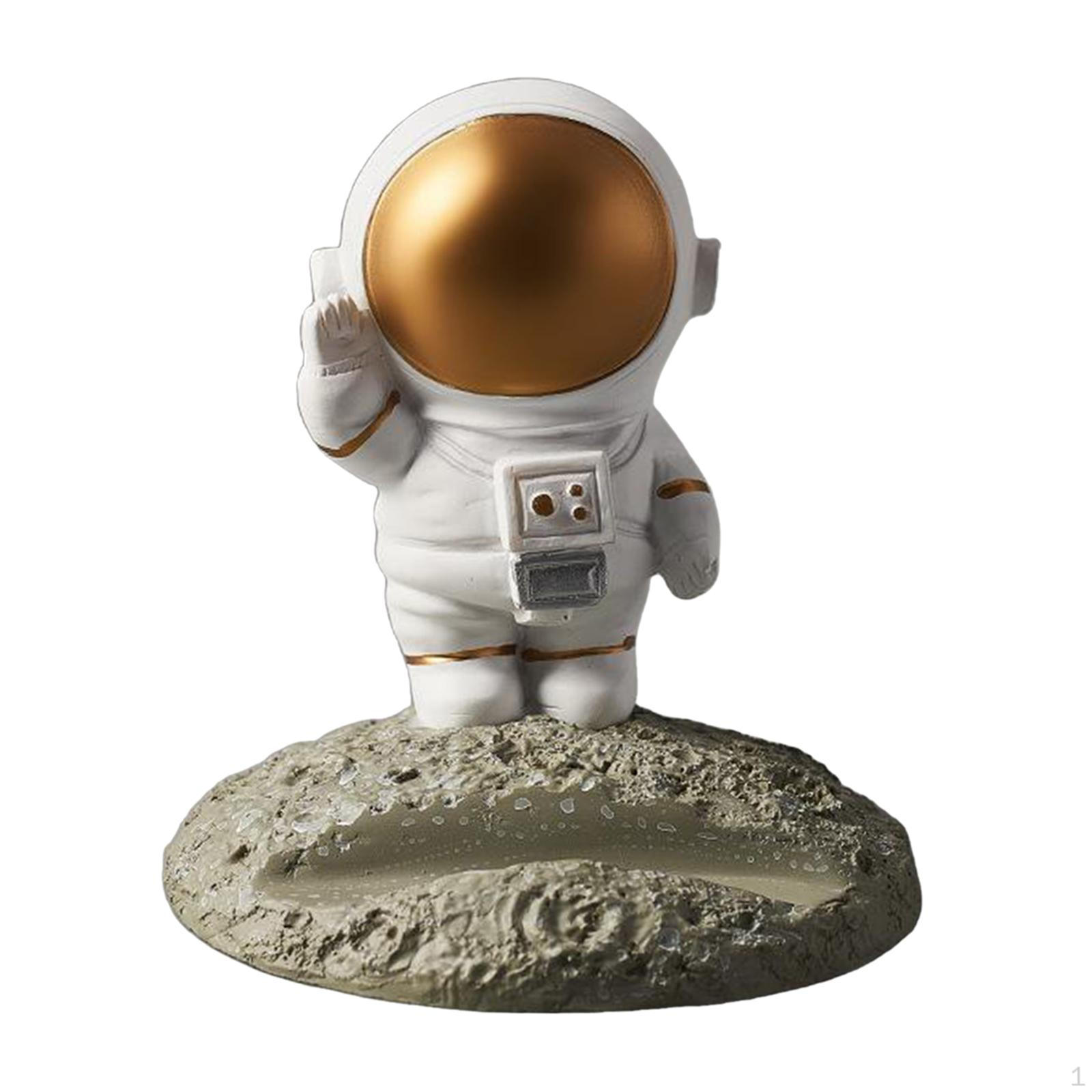 Astronaut Figurines Decor Shelf Character Spaceman Statue Outer Space Handmade Desktop Collectible Model 7