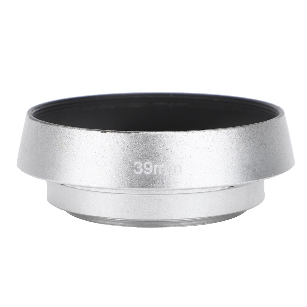 2Pcs Aluminium Alloy Hollow Out Lens Hood 39 mm for Leica Camera Silver
