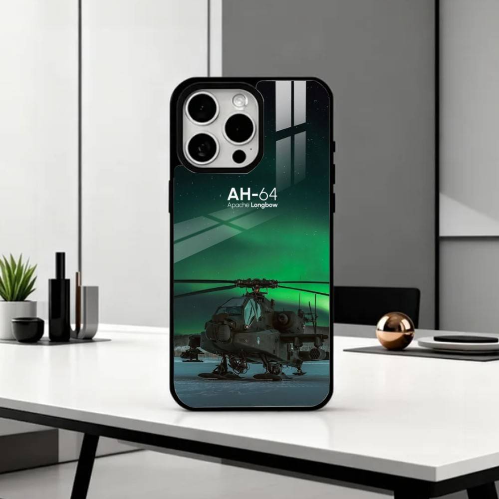 Apache AH-64 Helicopter Gunships Phone Case For iPhone17,16,15,14,13,12,11 Plus,Pro Max Magnetic For Magsafe Wireless Charging