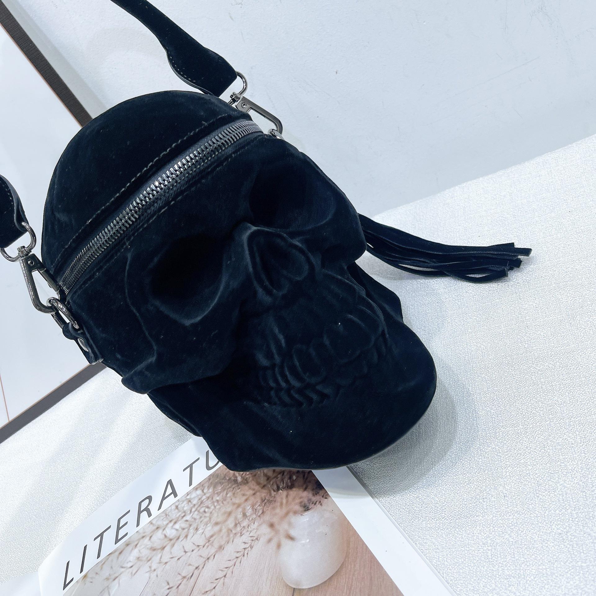 

Модная сумка через плечо со светоотражающим черепом для мужчин и женщин — повседневный европейский и американский стиль Custom-made чёрный