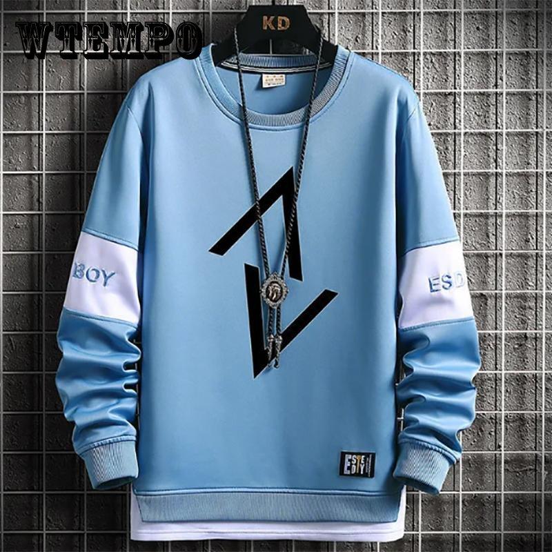 Otoño suéter de los hombres cuello redondo moda casual joven de