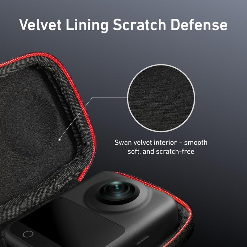 Permanent 360 Camera Carrying Bag Additional PU Substance Hard Wearing Lining Tradition Suitable Adventure Photography Accessories