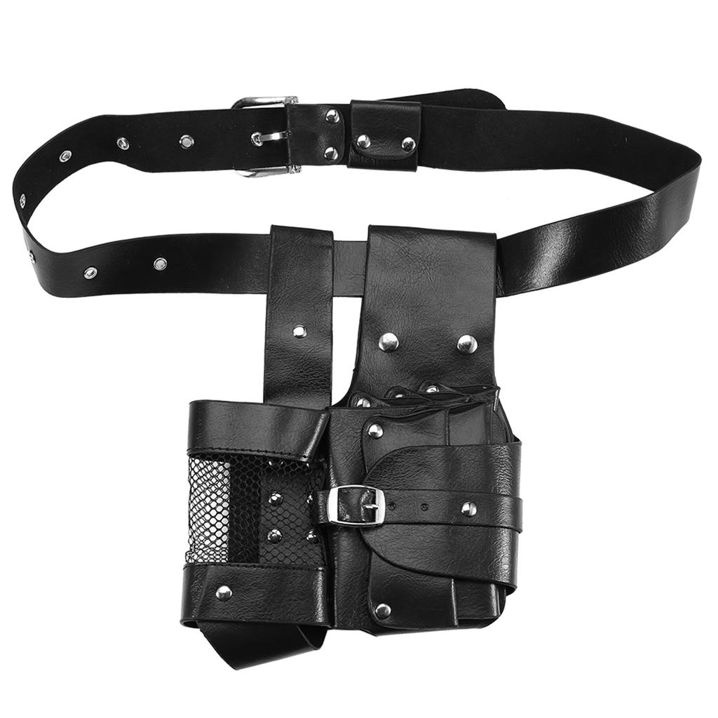 Hair Care Waist Pack Hair Scissors Comb Bag Hairpin Bottle Bag Salon Hairdressing Tool Brown
