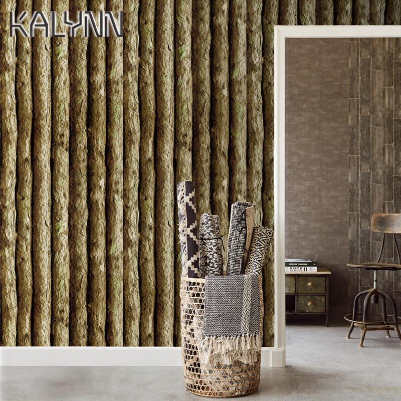 Vinyl 3D Log Cabin Self Adhesive Wallpaper 6m*45cm Peel and Stick Contact Paper for Furniture Kitchen Home Countertop Decor DIY