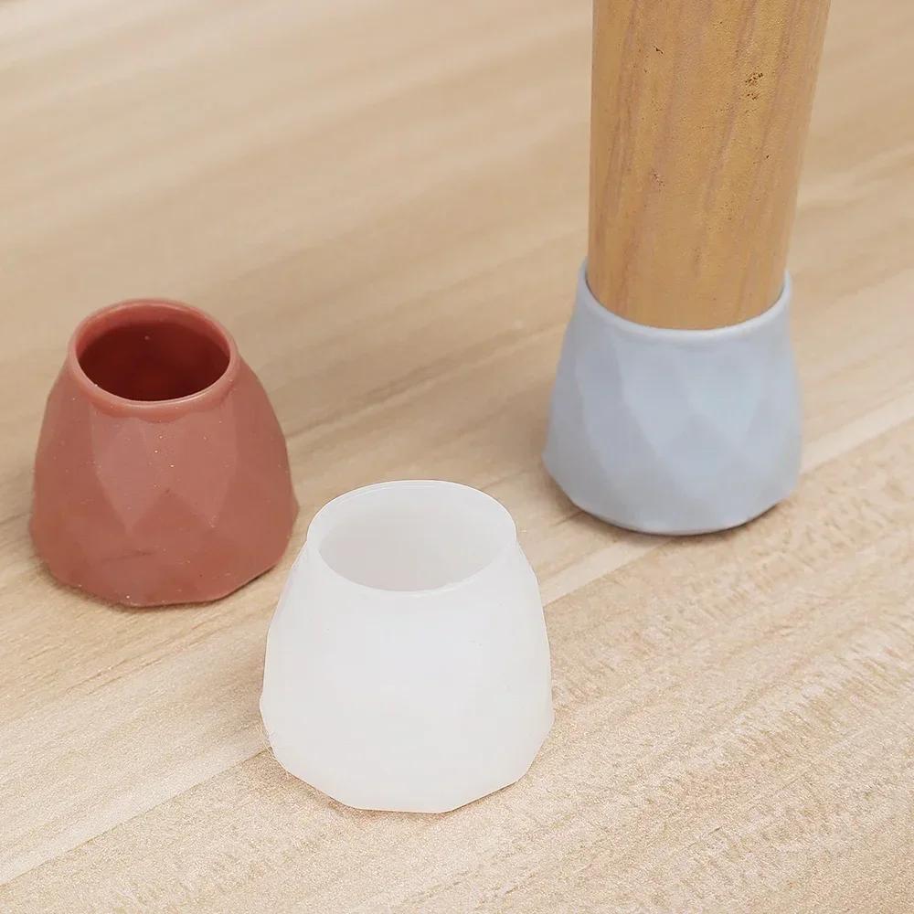 Silicone Chair Legs Covers Hardwood Floor Protectors Mat Furniture Table Foot Pads Floors Protection Anti Scratch Chair Leg Caps