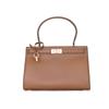 Lee Radziwill Matte Gold Buckle Key Pendant Cowhide Handbag Small Women's Brown 55814-909