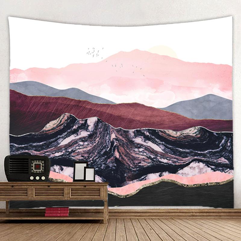 Schöne Landschaft Tapisserie 3D Wald Wasserfall Landschaft Wandbehang Hause Hintergrund Tuch Dekor Garten Poster für Außerhalb