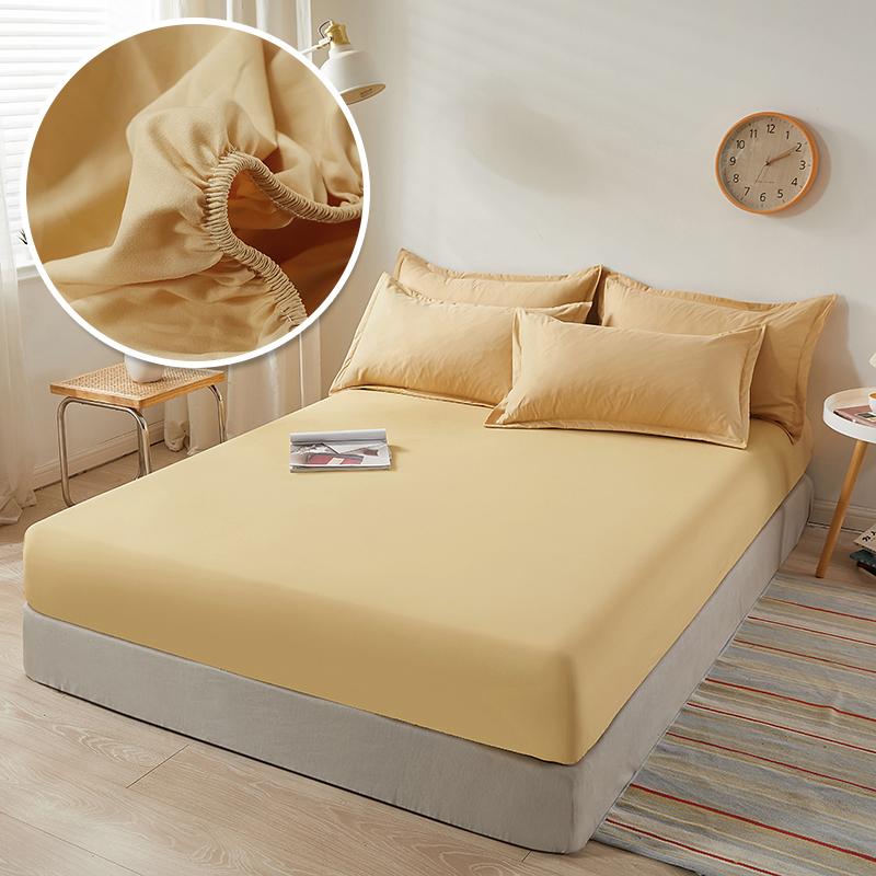Cotton Fitted Sheet With Elastic Bands Non Slip Adjustable Mattress Covers For Single Double King Queen Bed Cover 140/160/200CM
