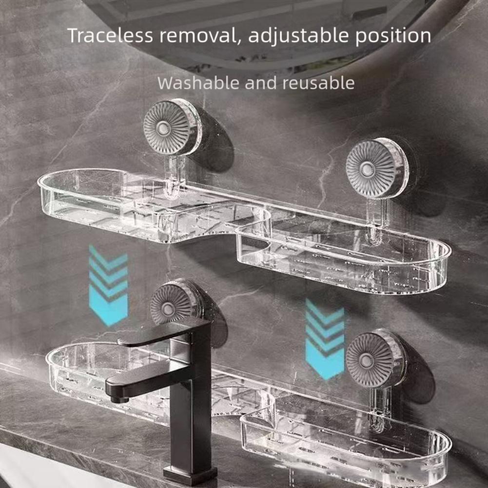 Bathroom Organizer Faucet Storage Suction Cup Shelf