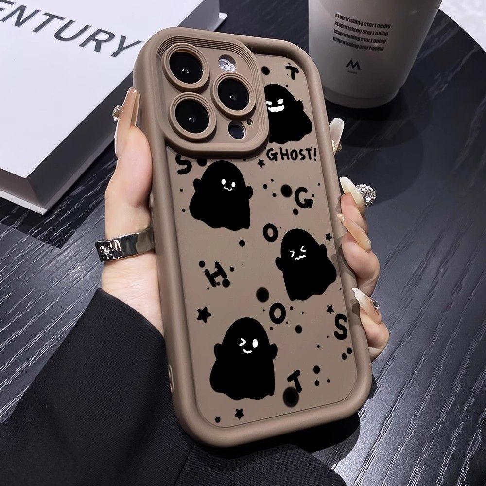 Christmas ghost apple 15promax mobile phone case iPhone14/13 new women's 12 niche xr personality anti-drop 8