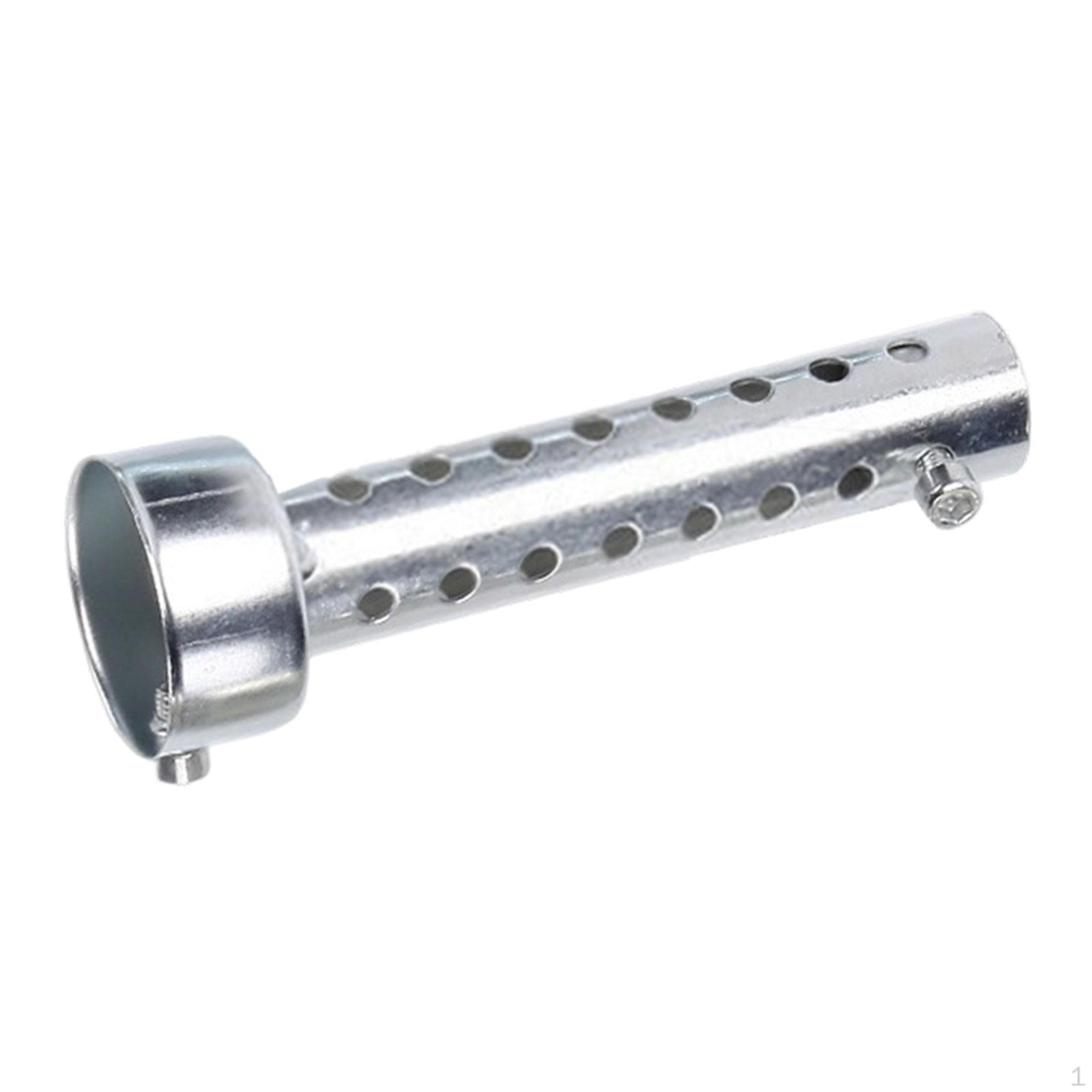 

Преміальний мотоциклетний вихлопний глушник Легко встановити Довговічність Залізо Заміна 14cmx4.5cm срібний