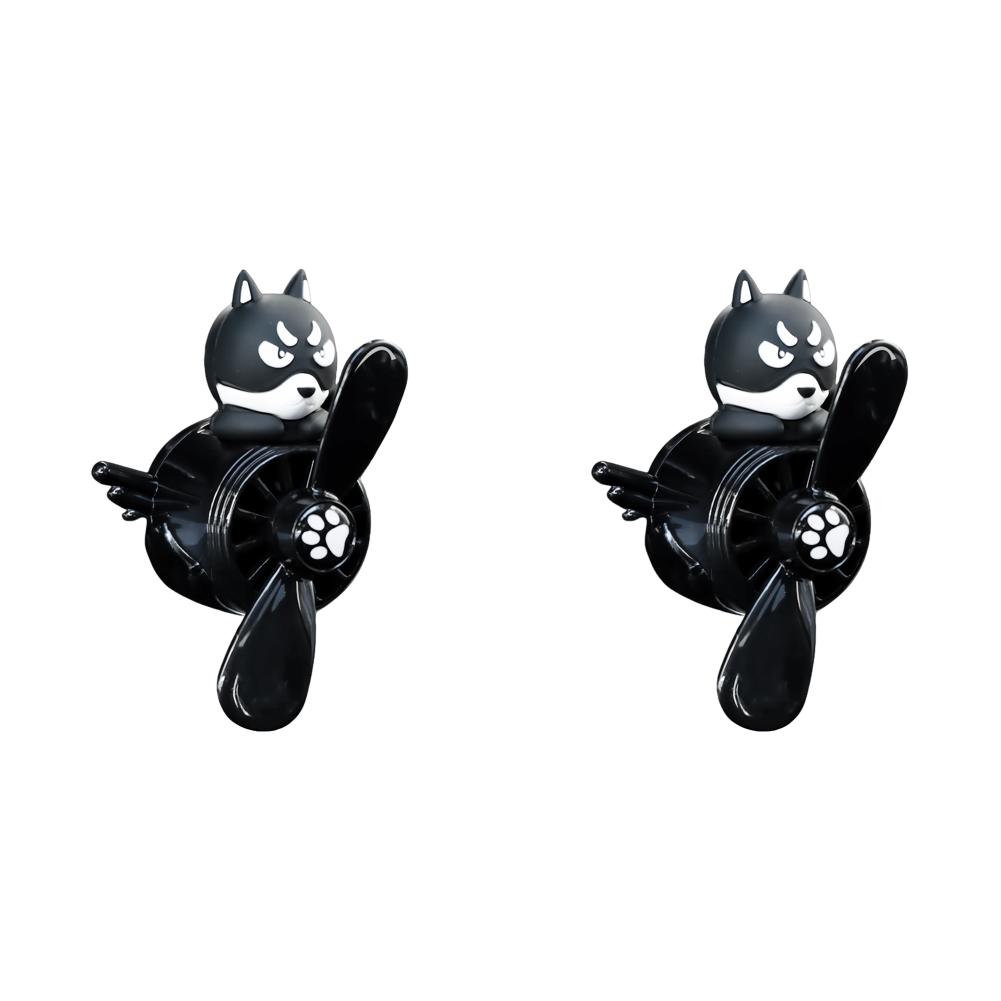 

Car Air Freshener Cute Dog Pilot Rotating Propeller Air Outlet Perfume Diffuser