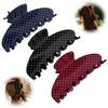 Haarklammern im Vintage-Stil Polka-Dot-Klammer für Damen, 10 cm Schwarz/Weiß/Rot Große Klammern, Großes Rutschfestes Accessoire, Starker Halt Keine Klammern Dick