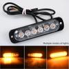 1X Truck LED Strobe Police Warning Light 6SMD Grille Flashing Side Light Bar Car Trailer Beacon Lamp Amber Traffic Light 12V 24V