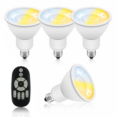 Kyodo Lighting 4er-Pack E11 Dimmbare 50W LED-Strahler (GT-SP-6W-E11CT-4B-Y) mit Fernbedienung, Kompatibel mit Halogenlampen, Warmweiß, Neutral