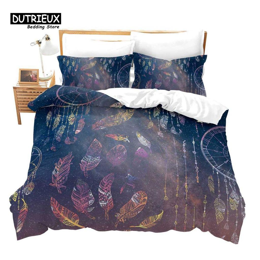 Cartoon Dreamcatcher Duvet Cover Set, 3pcs Bedding Set, Soft Comfortable Breathable Duvet Cover, For Bedroom Guest Room Decor