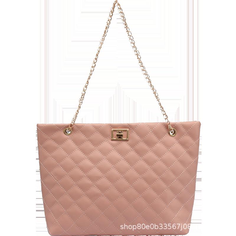 Koreansk stil dame brodert tote bag - Skulderveske med stor kapasitet (2021)