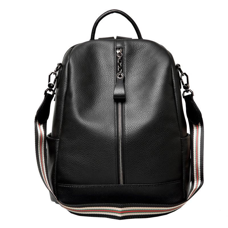 

2025 Women s Large Capacity Anti-theft Leather Backpack - Korean Style Fashion Shoulder Bag чёрный