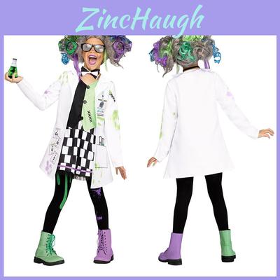 Halloween Mad Scientist Kostüm für Kinder Hochwertiges Cosplay-Set für Jungen und Mädchen