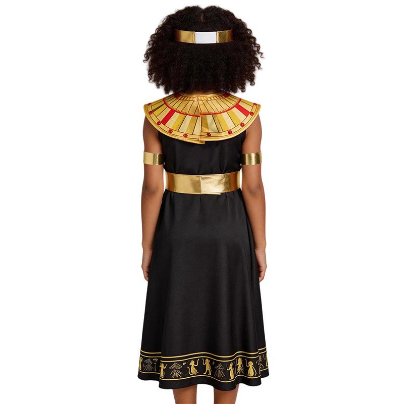 Halloween Egyptian Dress for Girls Ethnic Greek Cleopatra Kids Stage Cosplay Outfit