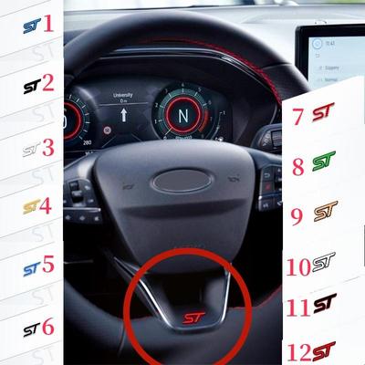 Auto Metal ST letras 3D insignia calcomanías pegatina para volante de coche para Ford STLINE Fiesta Ecosport Mondeo Fusion Focus Kuga