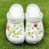 Fresh Green Fruit Removable Shoe Charms Set Cartoon DIY Decor Cute Christmas Gift for Hollow Garden Clogs
