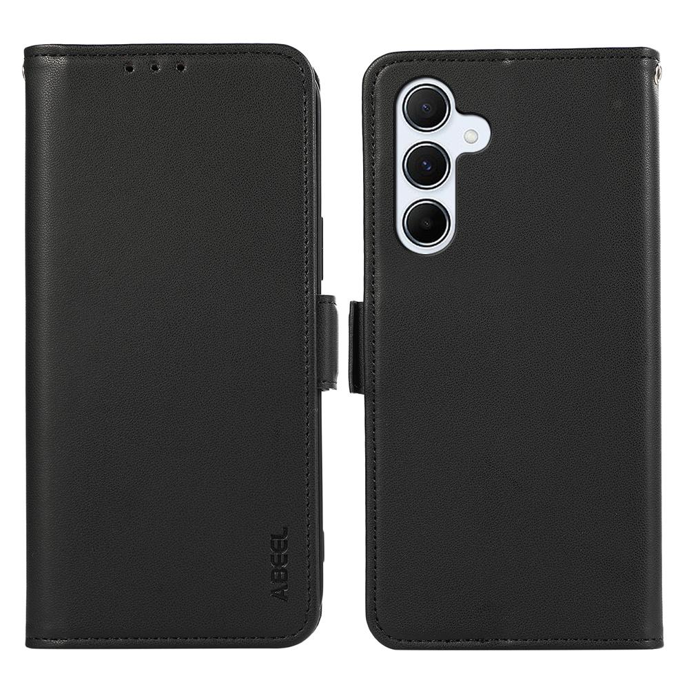

ABEEL For Samsung Galaxy S25 FE Case Leather Phone Cover with RFID Blocking Wallet Black