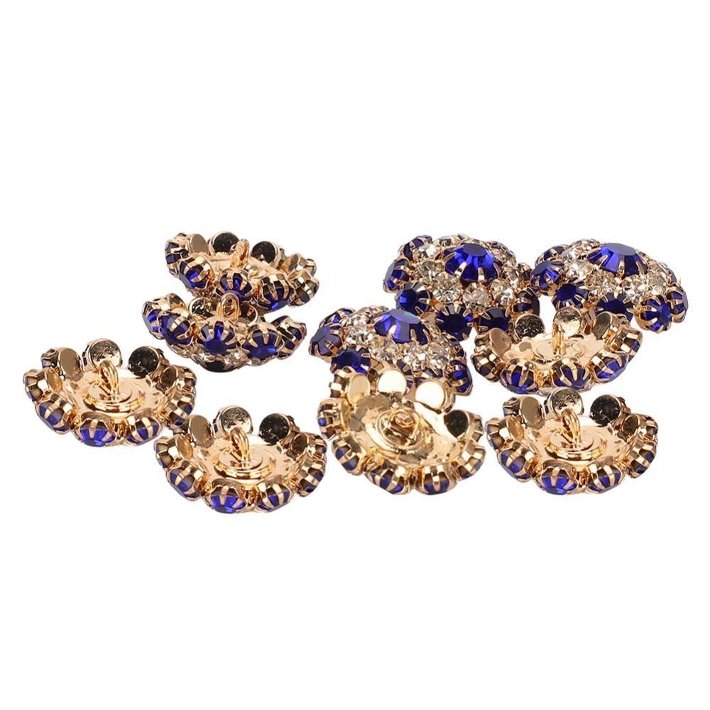 10pcs Royalblue Decorative Brooch Buttons Clothes Accessories Buttons  Holiday Decor