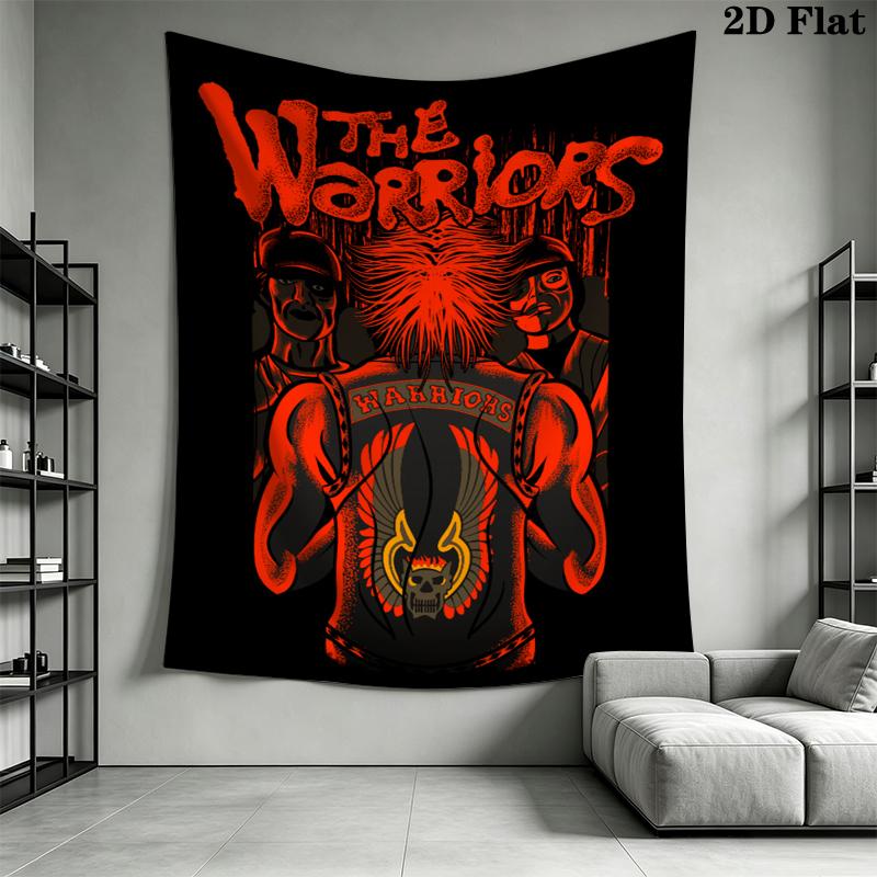 the warriors Wall Tapestry Aesthetic Wall Hanging Printed Fabric Blanket Decorative Tapestries for Bedroom Living Room Home Decor