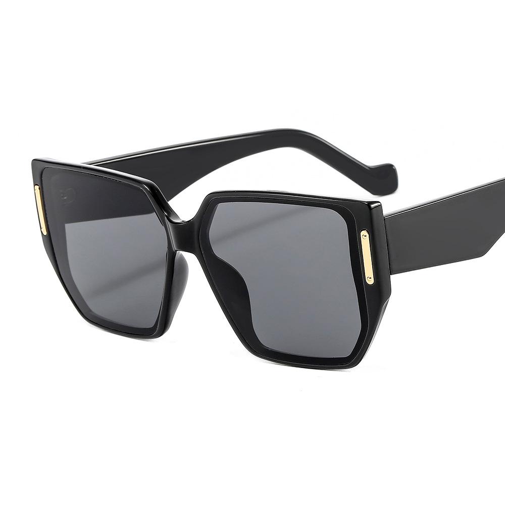 New Fashion Popular Trendy Oversized Black Women Sunglasses Big Frame Square Uv400 Sun Glasses Sunglasses Custom Logo