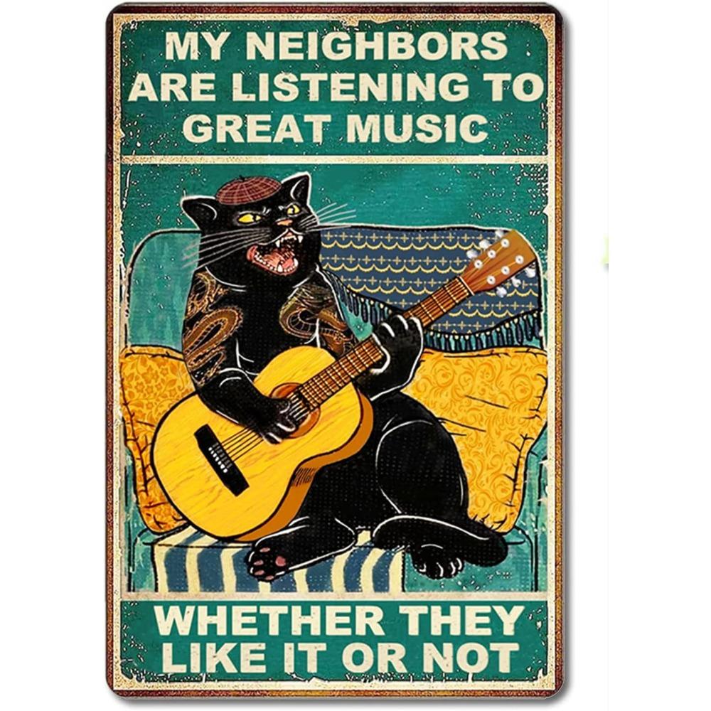 Black Cat Witch Halloween Darkness My Old Friend Retro Tin Signs Vintage Wall Decoration Home Bar Kitchen Hotel Dining Room Metal Poster 8x12 Inch