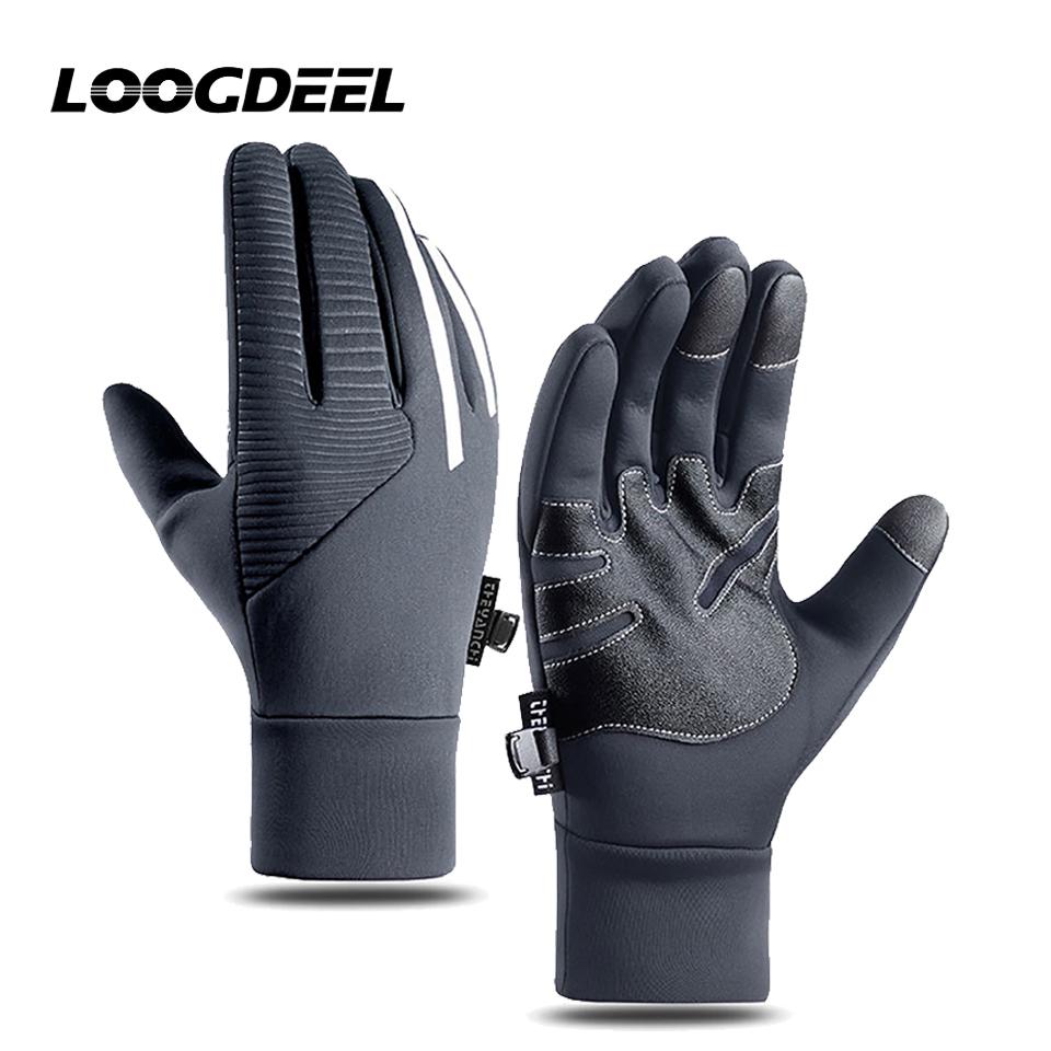 Loogdeel Winter Thermal Gloves for Driving Riding Running Bike Cycling Fleece Touchscreen Warm Anti-Slip