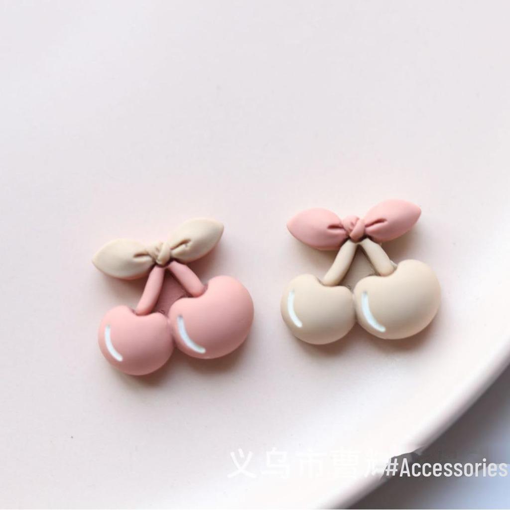 Pink Coffee Cherry Bow DIY Jewelry Accessories for Little Girls