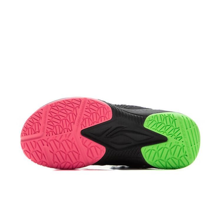 Li Ning Thunder Jr. Seamless Fashionable Anti-Slip Durable Badminton Low-Top Training Shoes Kids sneaker Black AYTV012-4