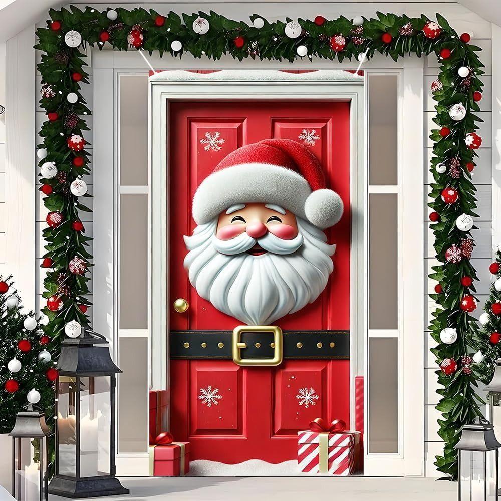 Door Hanging Christmas Door Banner Atmosphere Arrangement Window Sign Banners Door Frame