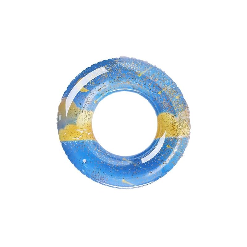 Wowjimi O-förmiger Schwimmring, 90#, Für Erwachsene, Faltbar, Glitzernd, Perfekt für den Sommerurlaub, Pool, Wasserspiele, Strand, Outdoor-Aktivitäten, Pool und Outdoor