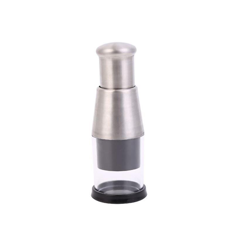 Stainless Steel Manual Garlic Chopper: Multi-Functional, Easy to Clean, Press-Type Food Processor
